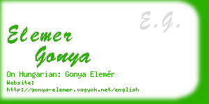 elemer gonya business card